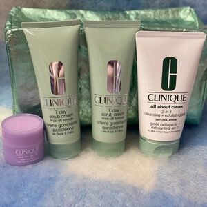 Clinique 7 Day Scrub, All About Clean Cleanser, Take Off The Day Cleansing Balm